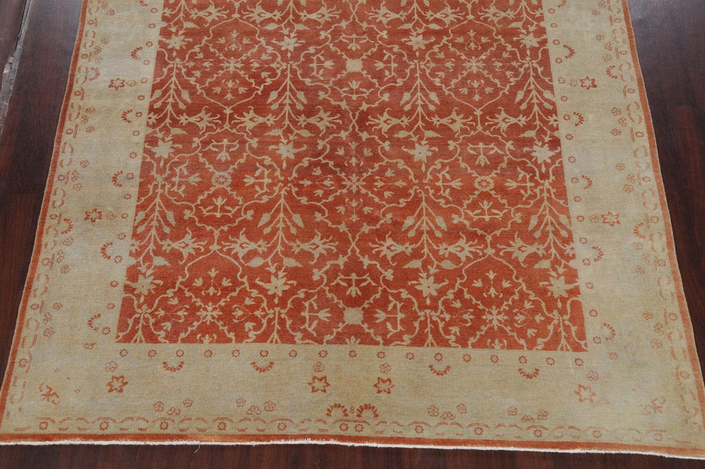 Vegetable Dye Rust Oushak Oriental Area Rug 8x10