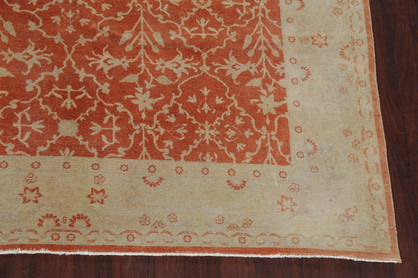 Vegetable Dye Rust Oushak Oriental Area Rug 8x10