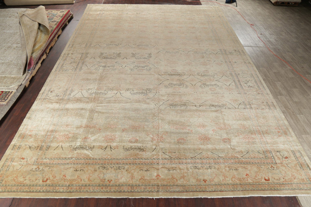 Vegetable Dye Oushak Turkish Area Rug 15x23