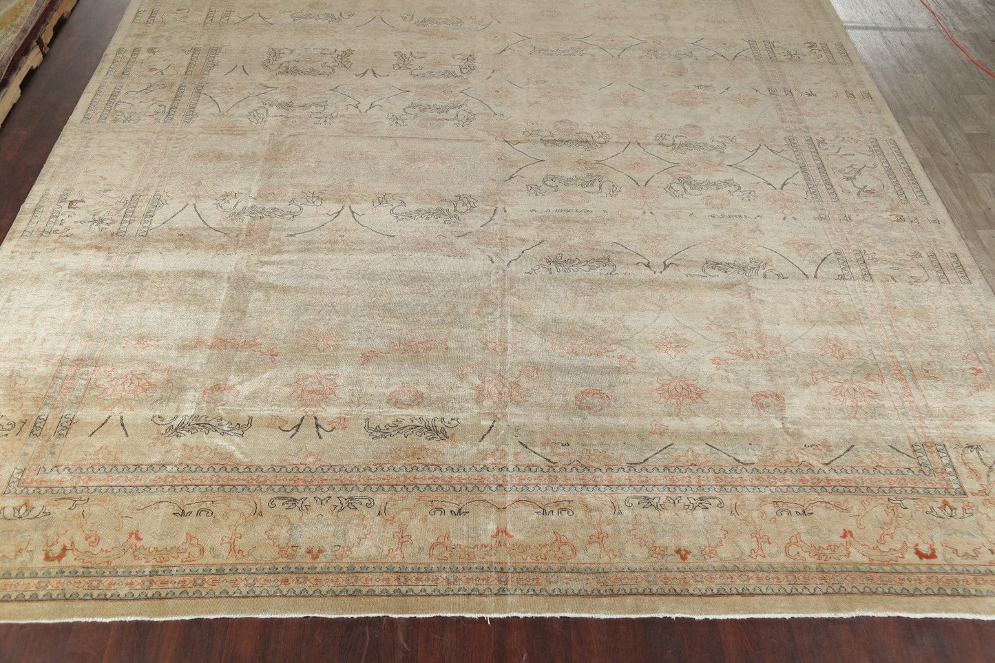 Vegetable Dye Oushak Turkish Area Rug 15x23