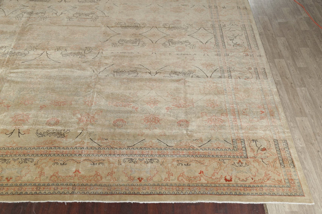 Vegetable Dye Oushak Turkish Area Rug 15x23