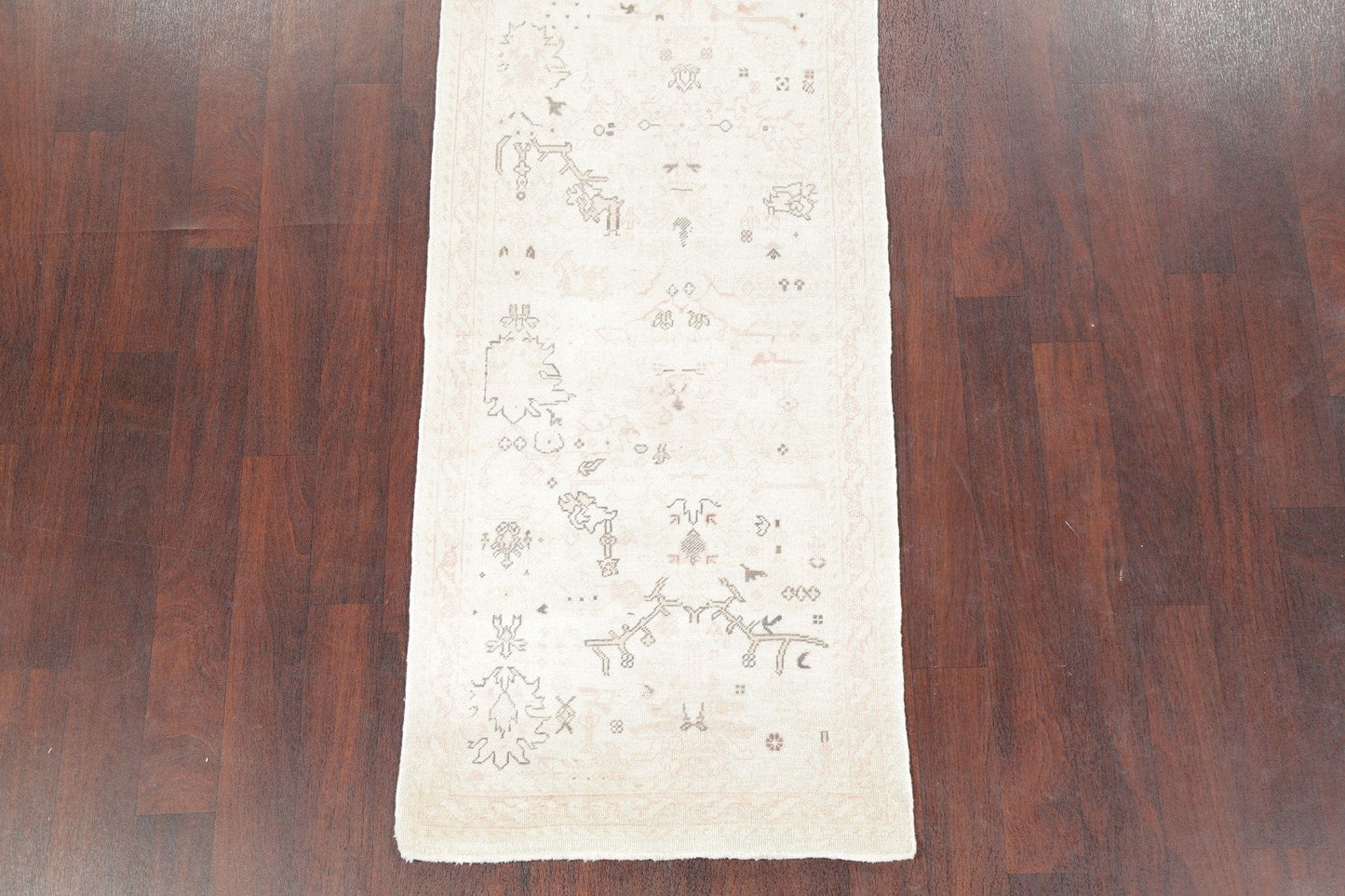 Vegetable Dye Oushak Egyptian Runner Rug 3x12