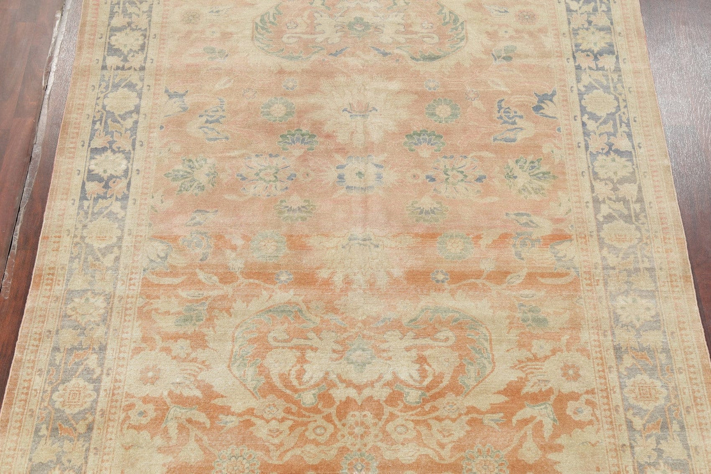 Antique Vegetable Dye Oushak Turkish Area Rug 8x11