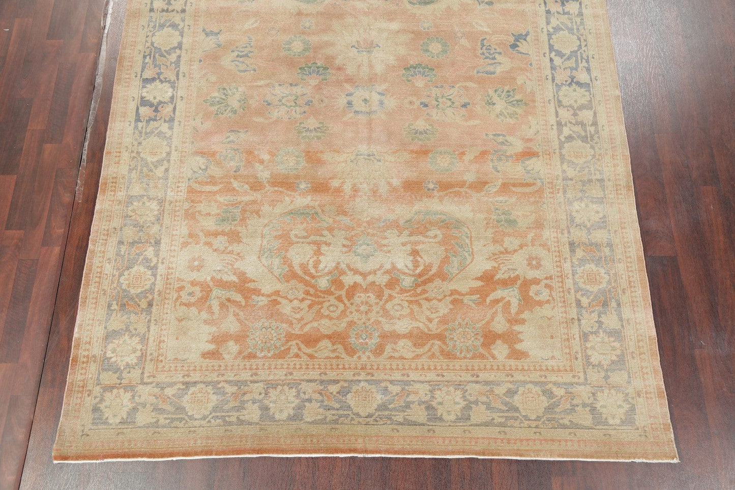 Antique Vegetable Dye Oushak Turkish Area Rug 8x11