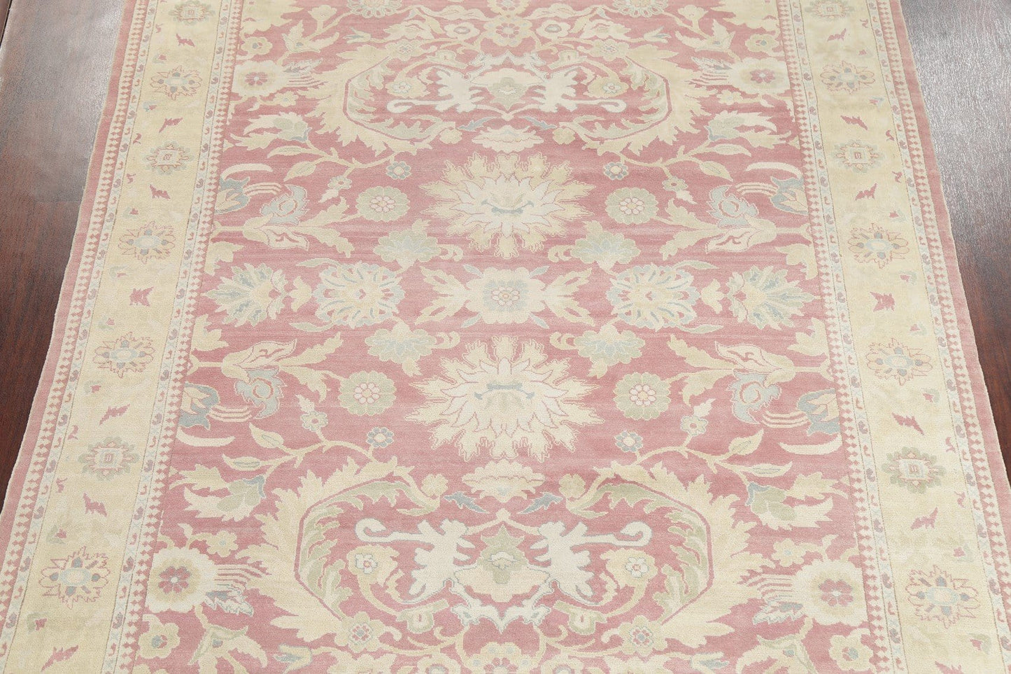 Pink Mauve Vegetable Dye Oushak Egyptian Area Rug 8x10