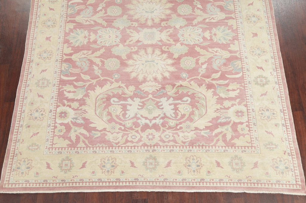 Pink Mauve Vegetable Dye Oushak Egyptian Area Rug 8x10