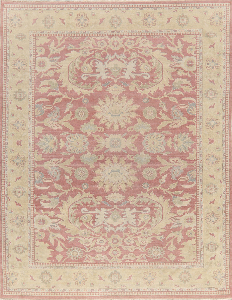 Pink Mauve Vegetable Dye Oushak Egyptian Area Rug 8x10