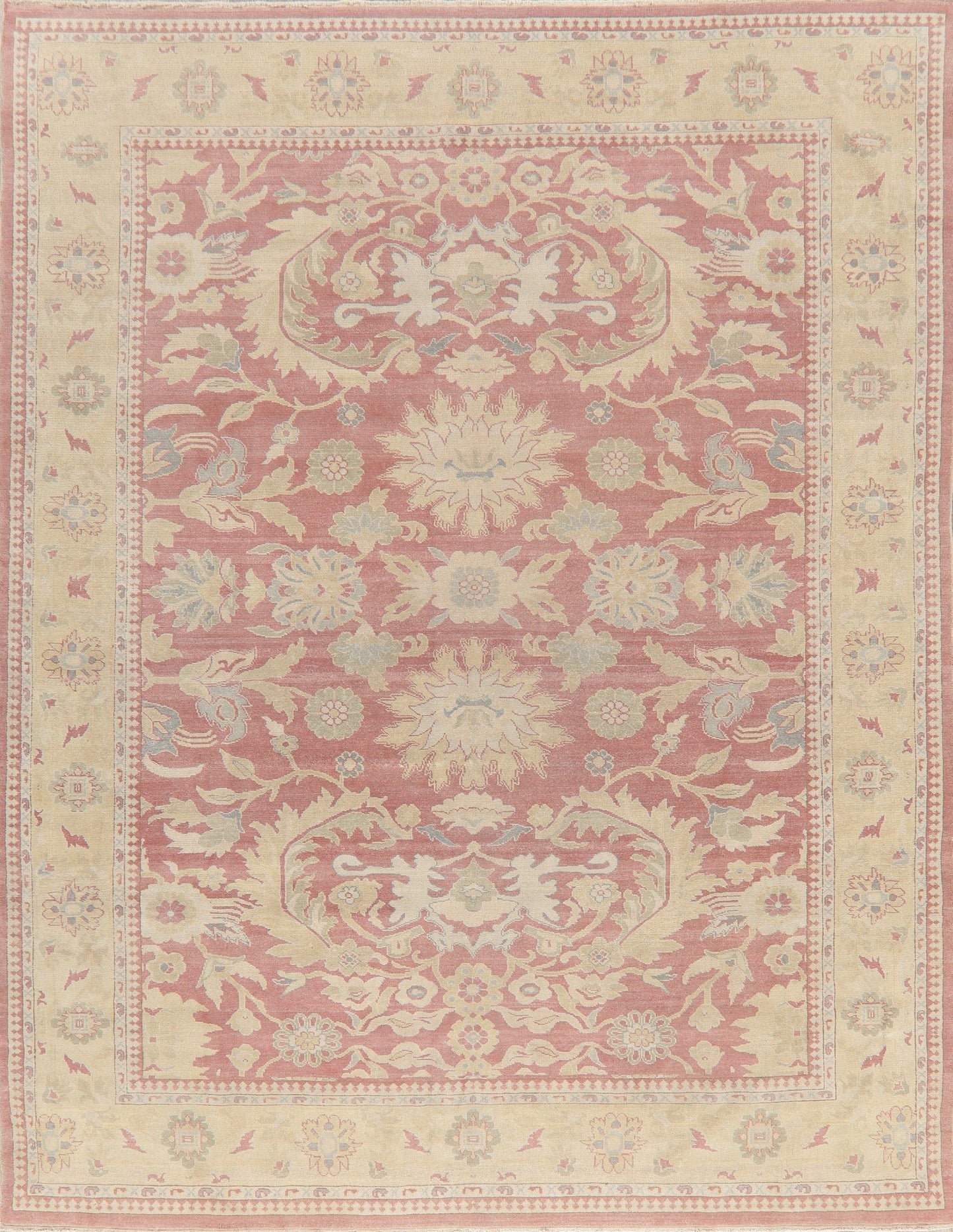 Pink Mauve Vegetable Dye Oushak Egyptian Area Rug 8x10