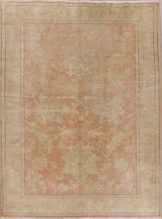 Vegetable Dye Antique Coral Peach Egyptian Area Rug 5x7