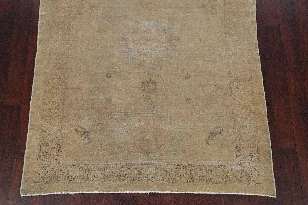 Antique Vegetable Dye Oushak Turkish Area Rug 6x8