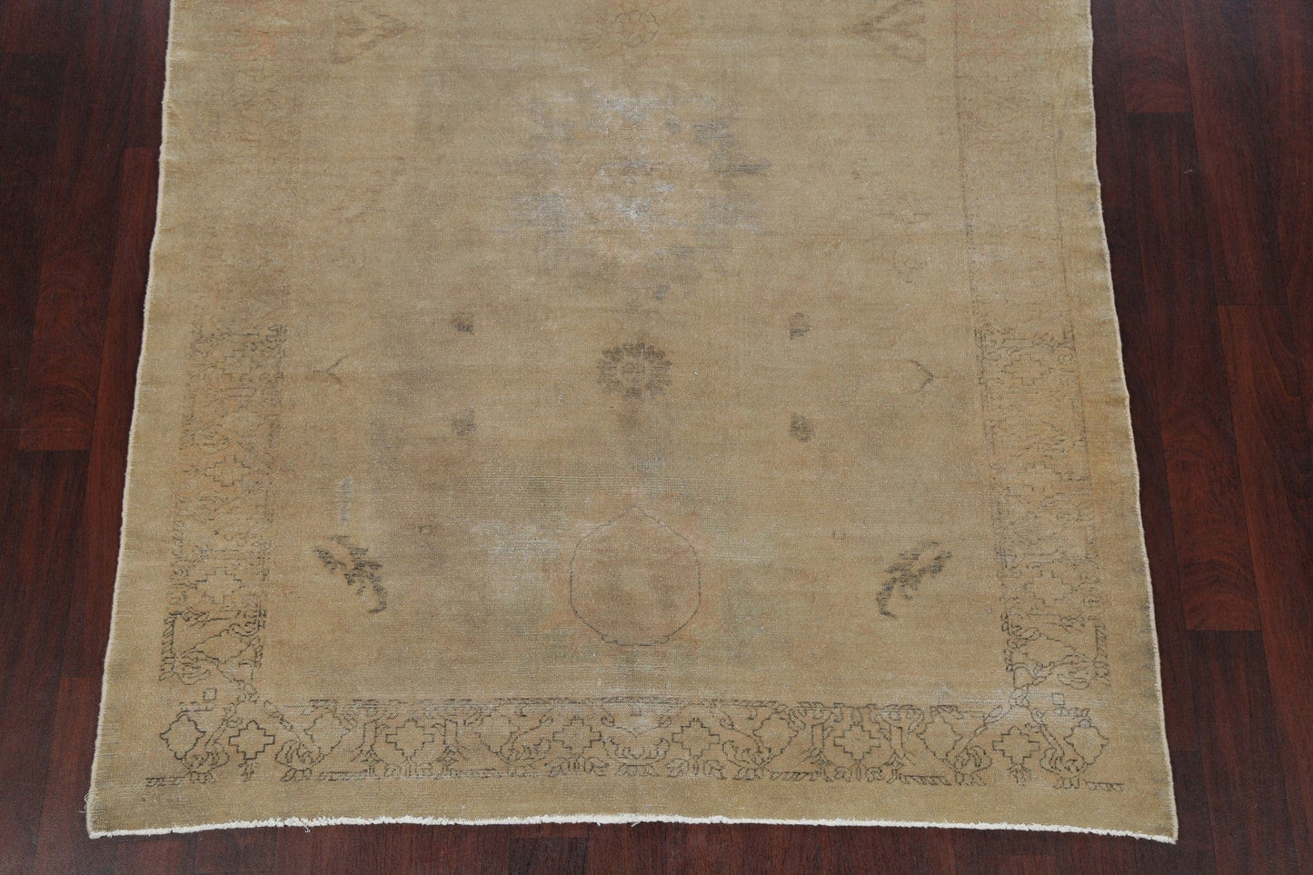 Antique Vegetable Dye Oushak Turkish Area Rug 6x8