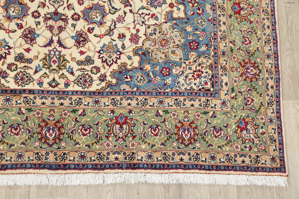 Vegetable Dye Vintage Floral Kashan Persian Area Rug 8x12