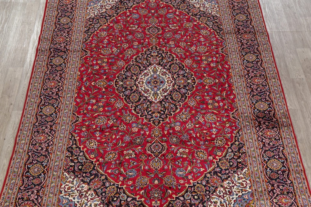 Traditional Floral Red Kashan Persian Area Rug 8x12