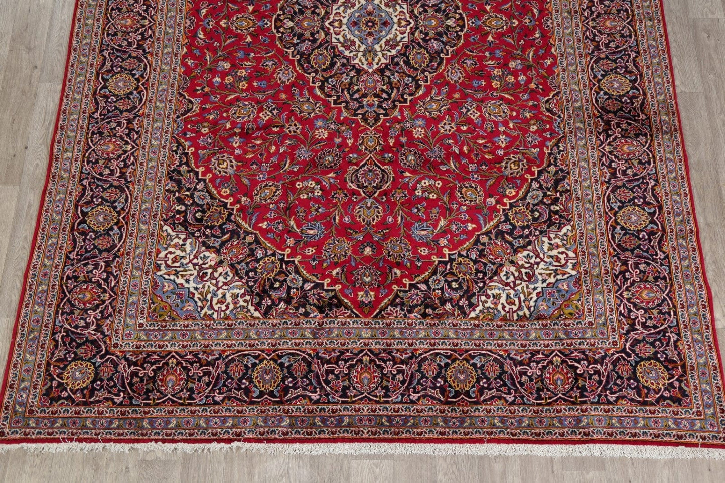 Traditional Floral Red Kashan Persian Area Rug 8x12