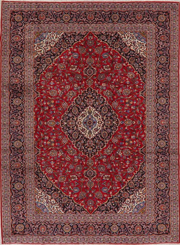 Traditional Floral Red Kashan Persian Area Rug 8x12