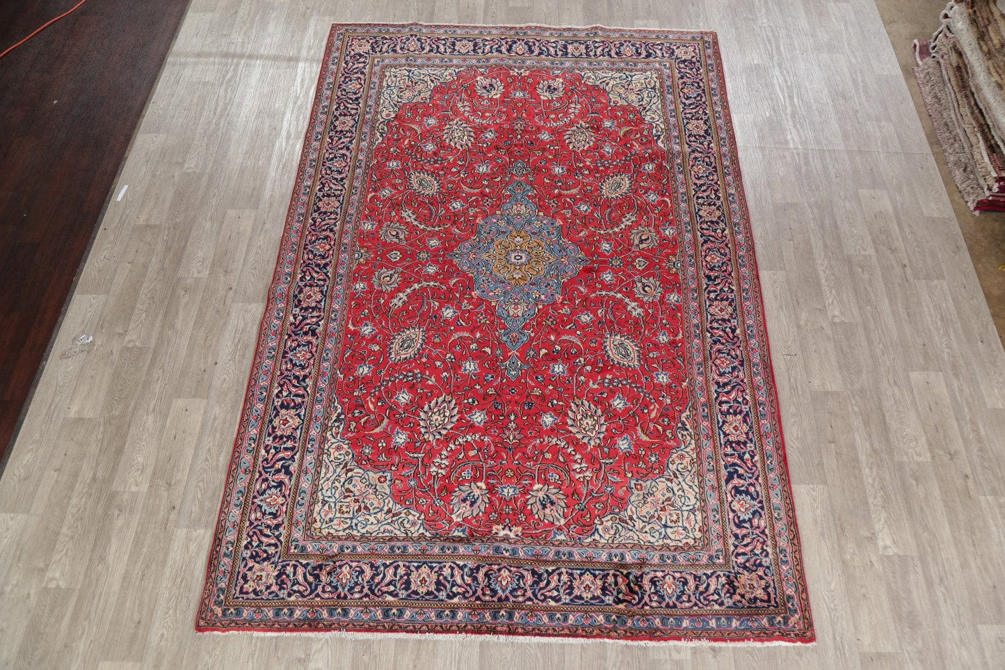 Floral Red Sarouk Persian Area Rug 7x11