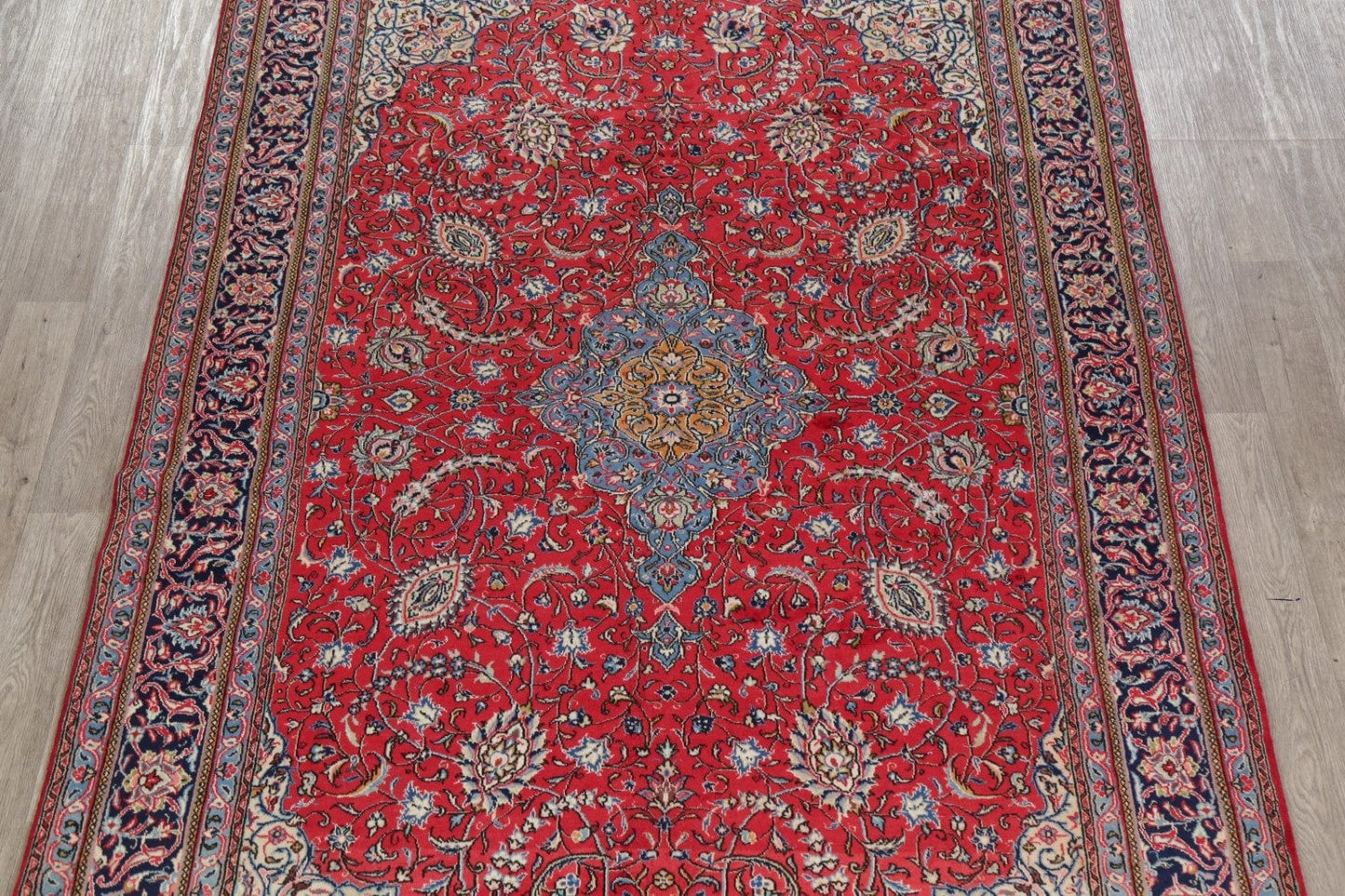 Floral Red Sarouk Persian Area Rug 7x11