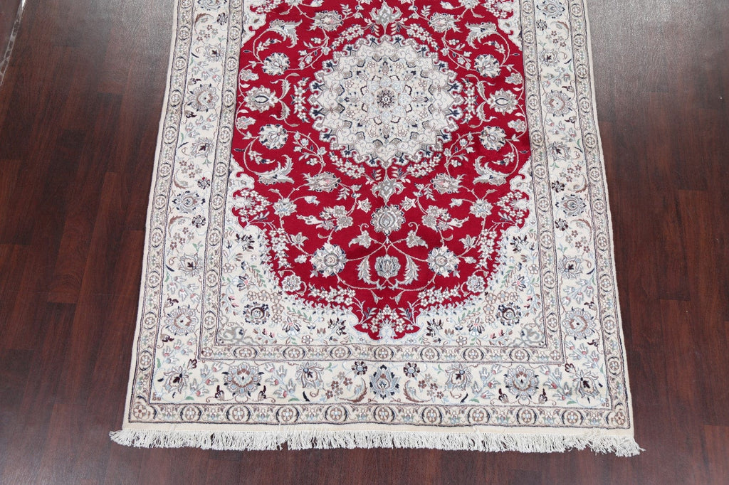 Floral Red Nain Persian Area Rug 7x10