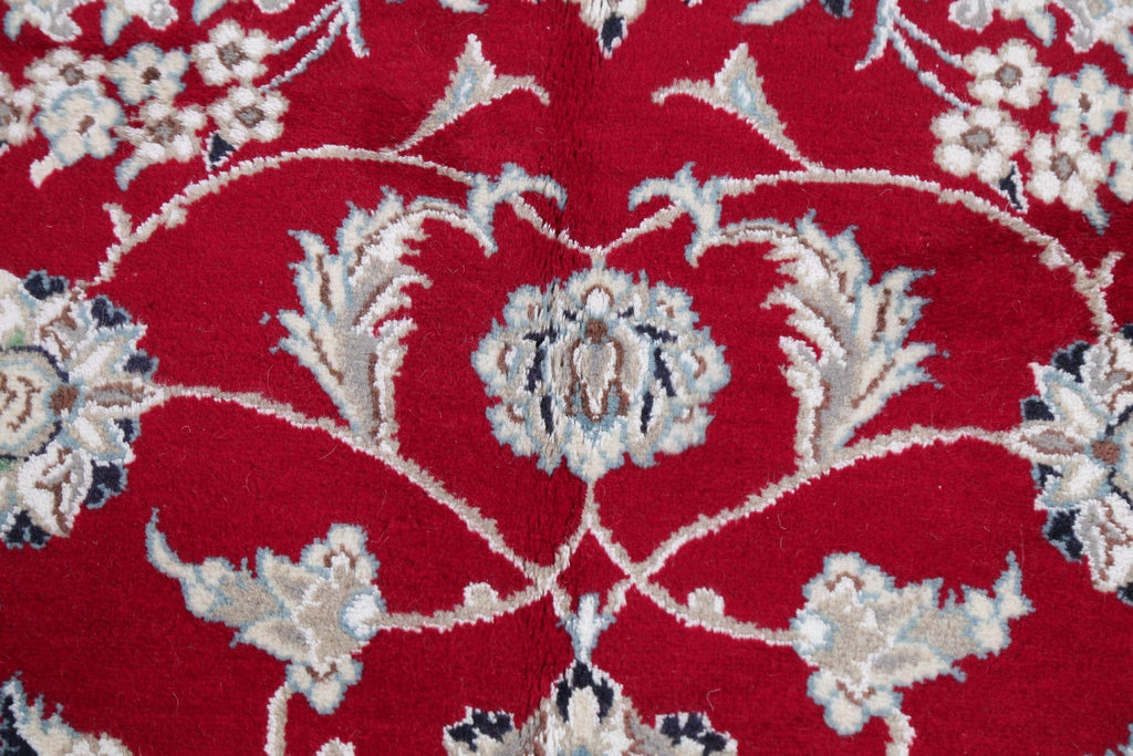 Floral Red Nain Persian Area Rug 7x10