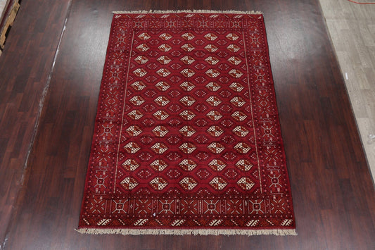 Geometric Red Balouch Oriental Area Rug 7x9