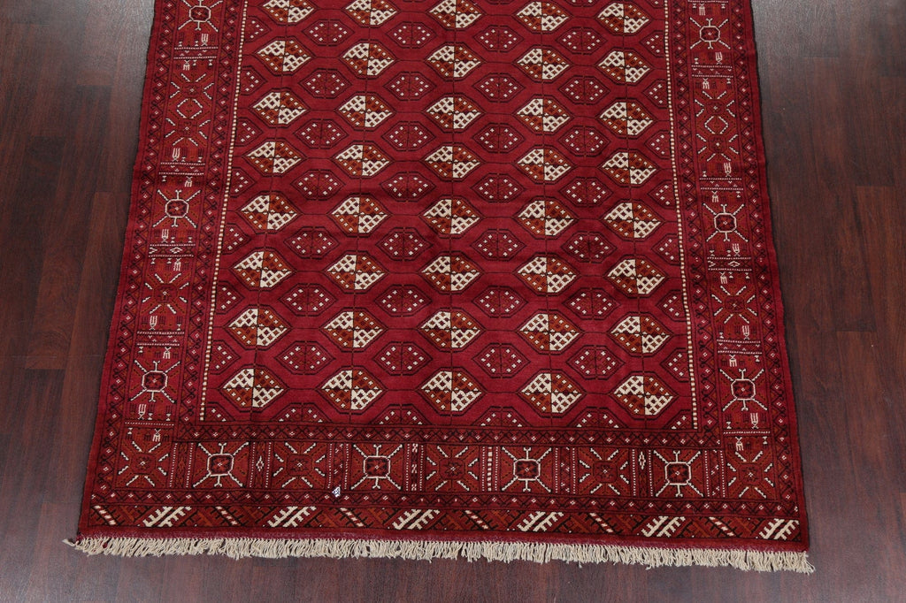 Geometric Red Balouch Oriental Area Rug 7x9