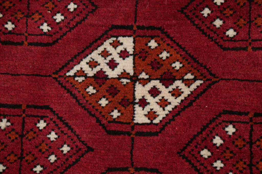 Geometric Red Balouch Oriental Area Rug 7x9