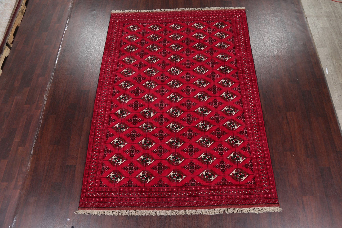 Geometric Red Balouch Oriental Area Rug 7x9