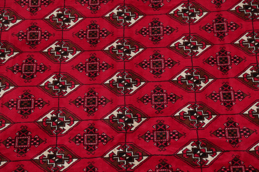 Geometric Red Balouch Oriental Area Rug 7x9