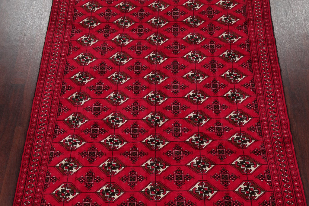 Geometric Red Balouch Oriental Area Rug 7x9