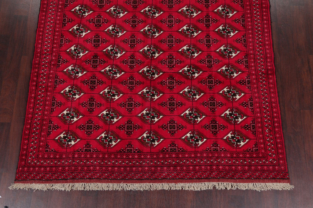 Geometric Red Balouch Oriental Area Rug 7x9