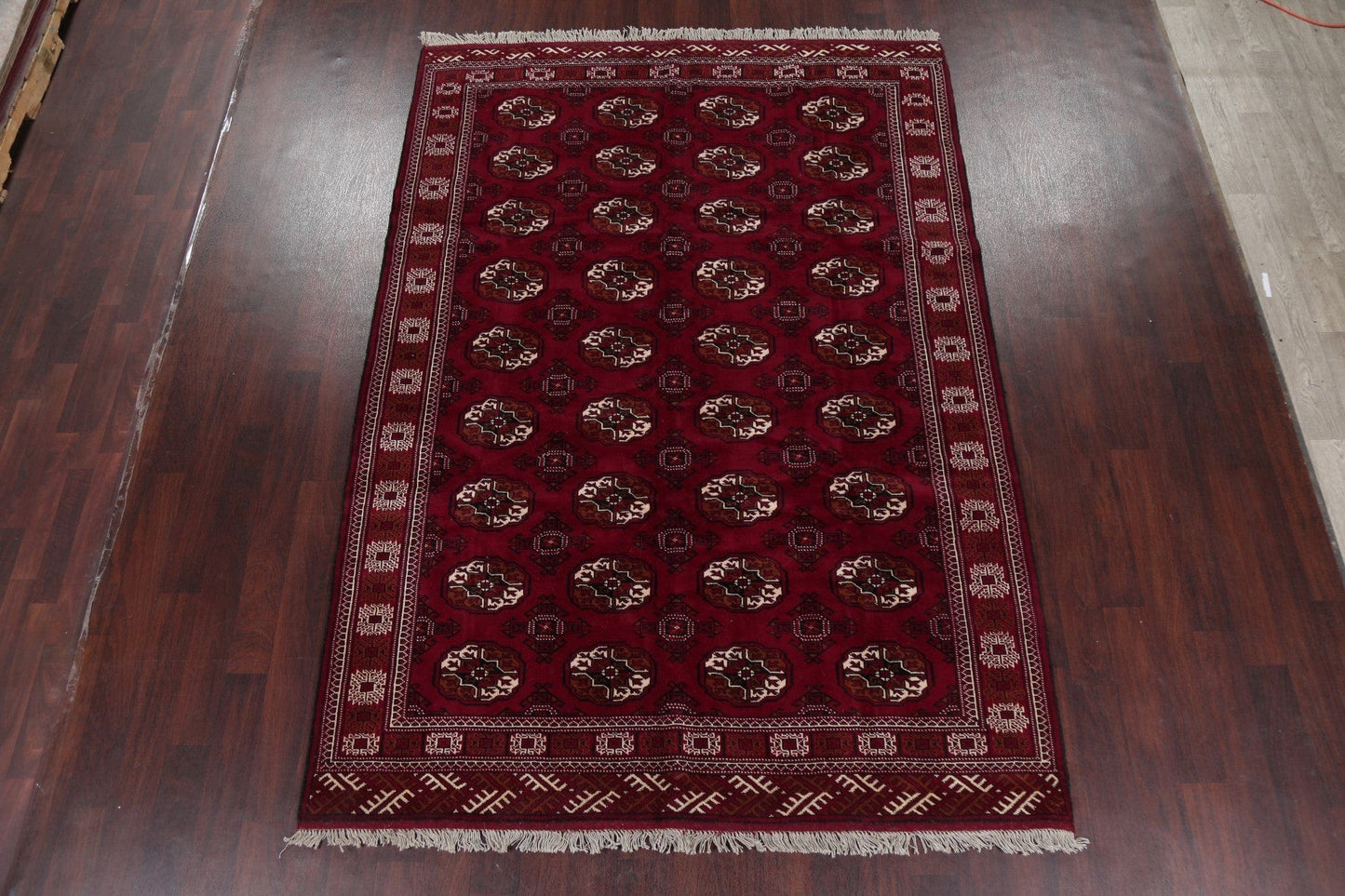 Geometric Red Balouch Oriental Area Rug 7x10