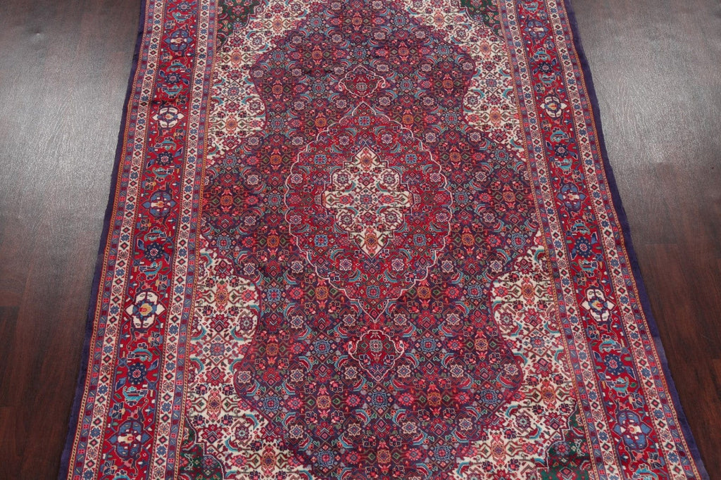 Vintage Geometric Sarouk Persian Area Rug 7x11