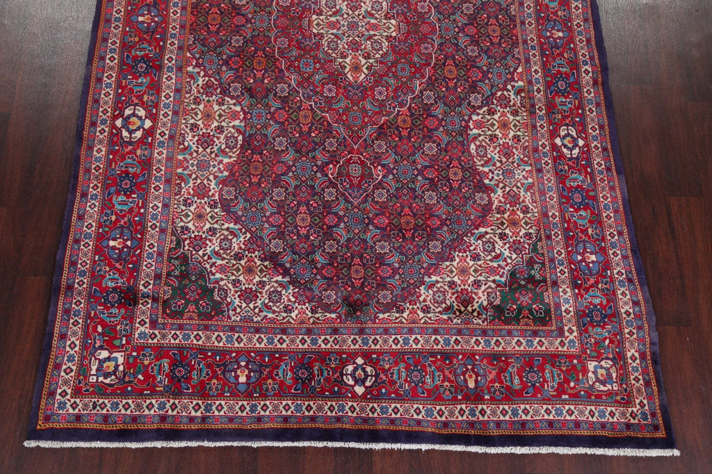 Vintage Geometric Sarouk Persian Area Rug 7x11