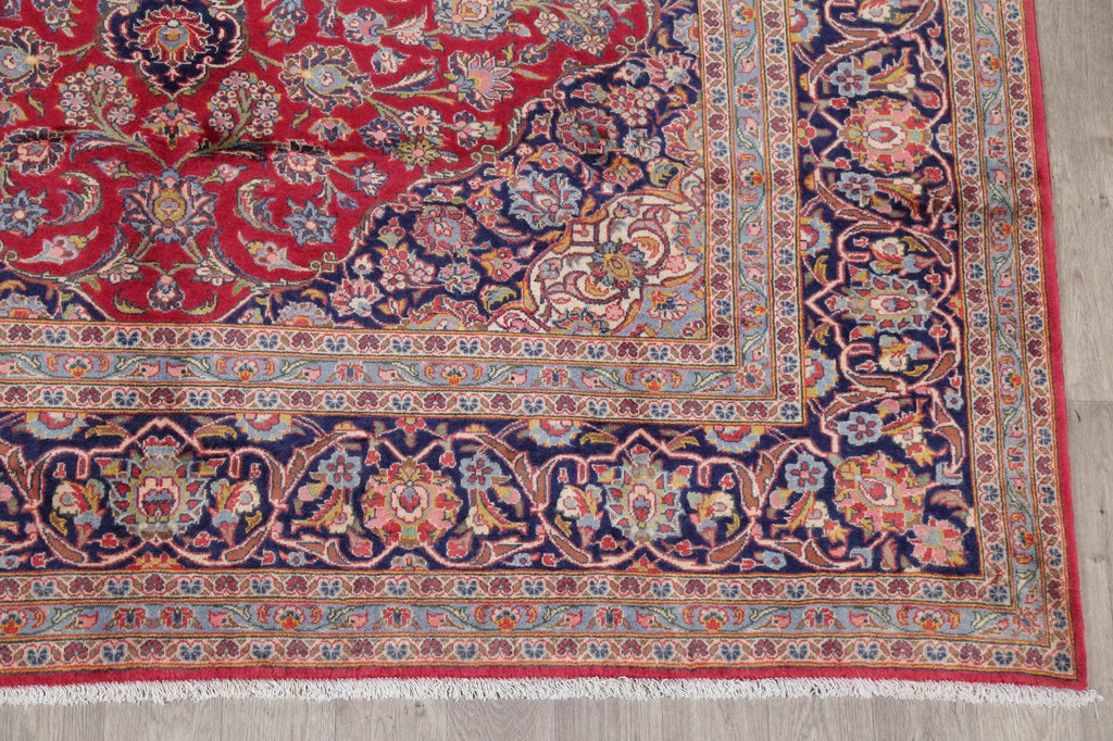 Traditional Floral Red Kashan Persian Area Rug 8x11