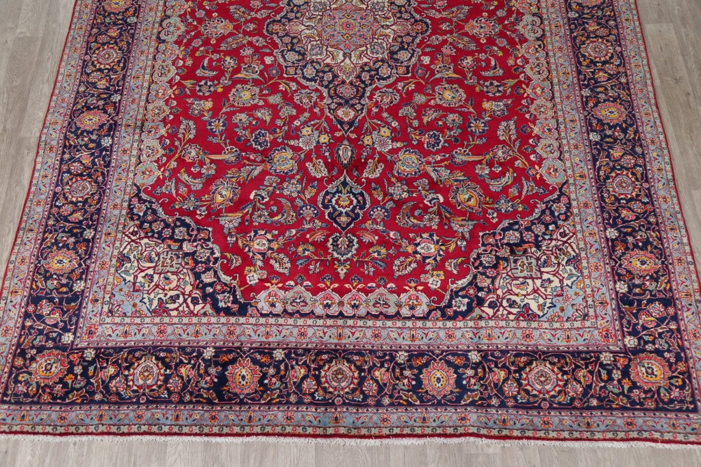 Traditional Floral Red Kashan Persian Area Rug 10x13