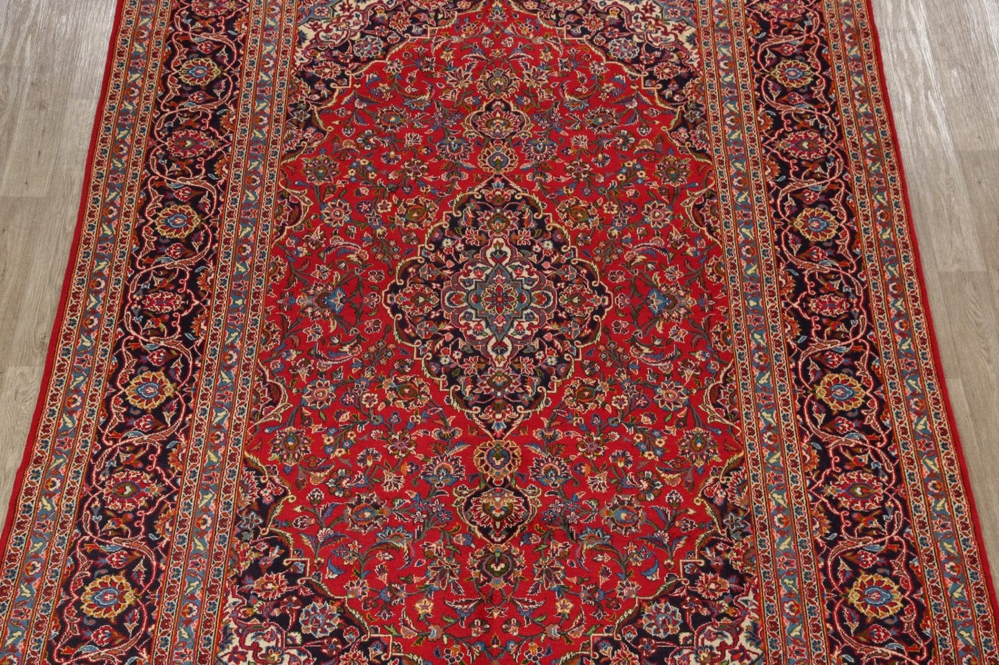 Traditional Floral Red Kashan Persian Area Rug 8x11