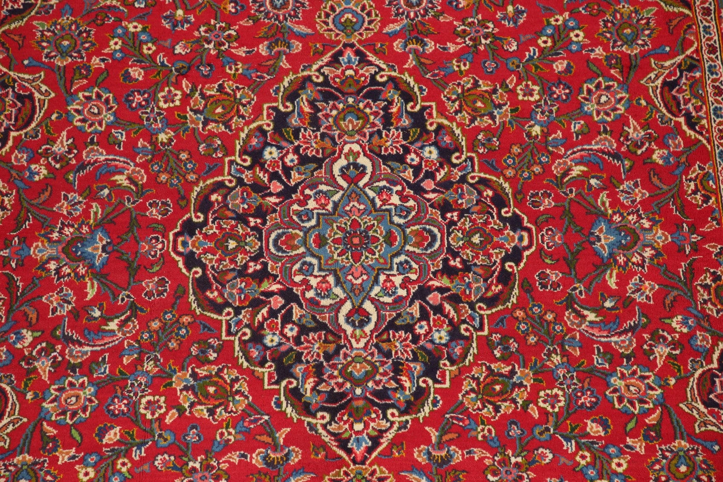 Traditional Floral Red Kashan Persian Area Rug 8x11