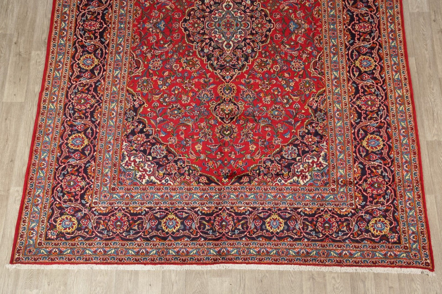 Traditional Floral Red Kashan Persian Area Rug 8x11