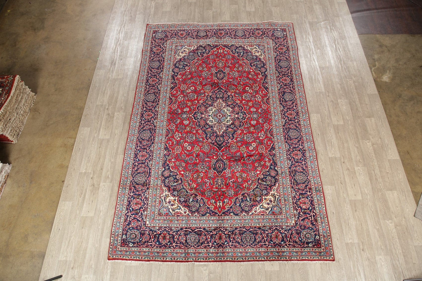 Traditional Floral Red Kashan Persian Area Rug 8x12