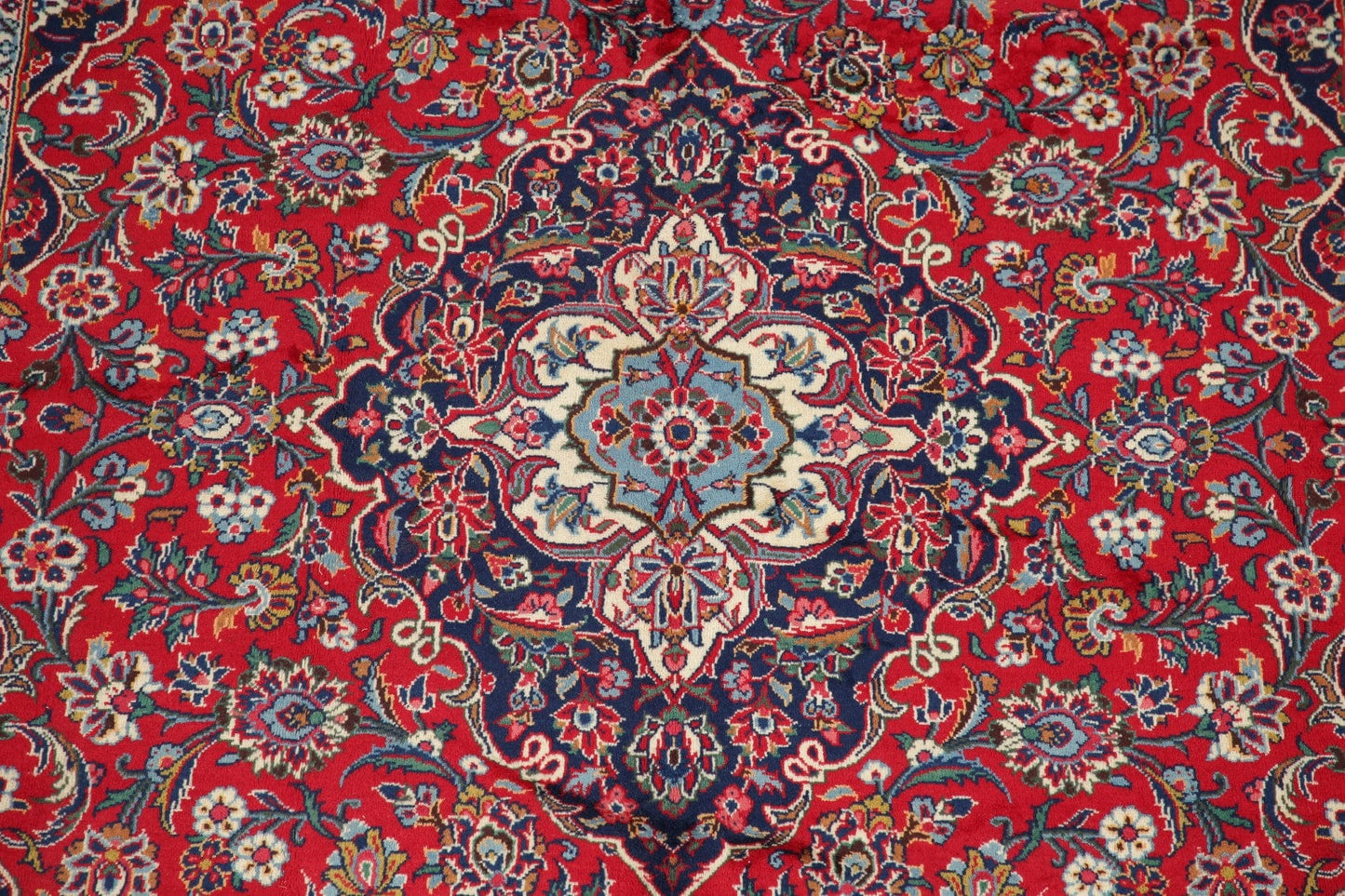 Traditional Floral Red Kashan Persian Area Rug 8x12