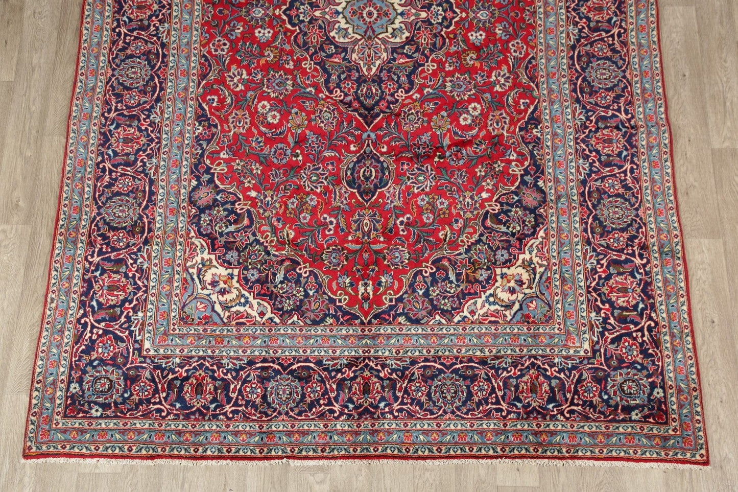 Traditional Floral Red Kashan Persian Area Rug 8x12