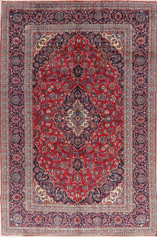 Traditional Floral Red Kashan Persian Area Rug 8x12