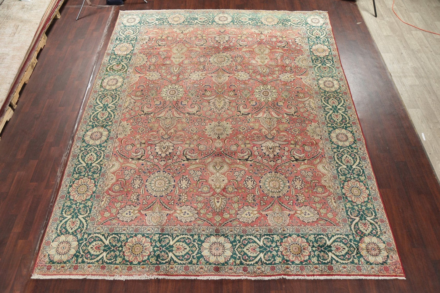 Antique Floral Tabriz Persian Area Rug 10x13