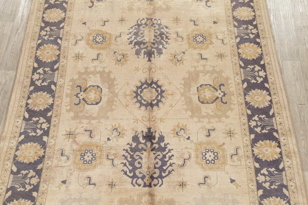 Antique Look Geometric Sultanabad Persian Area Rug 7x10