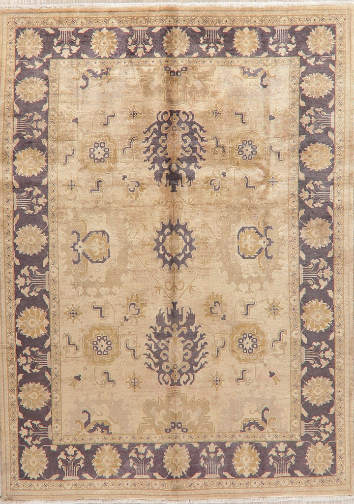 Antique Look Geometric Sultanabad Persian Area Rug 7x10