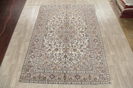 Vintage Floral Kashan Persian Area Rug 8x11