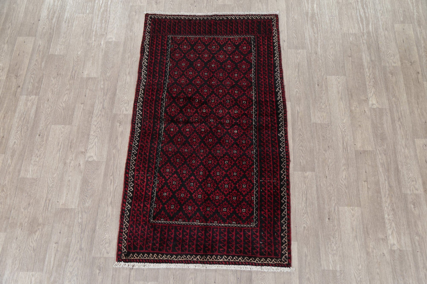 All-Over Geometric Balouch Oriental Area Rug 4x6