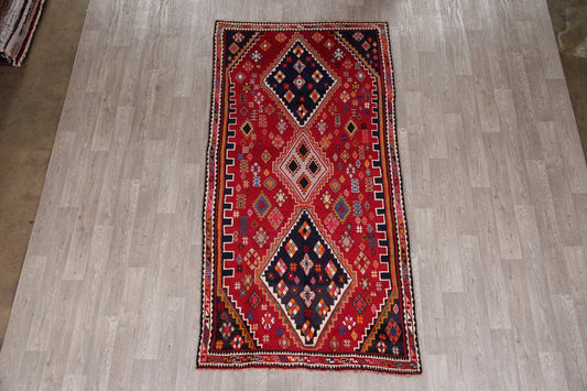 Geometric Shiraz Persian Red Area Rug 5x9