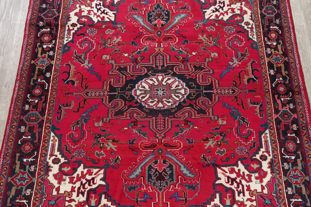 Geometric Red Heriz Serapi Persian Area Rug 8x10