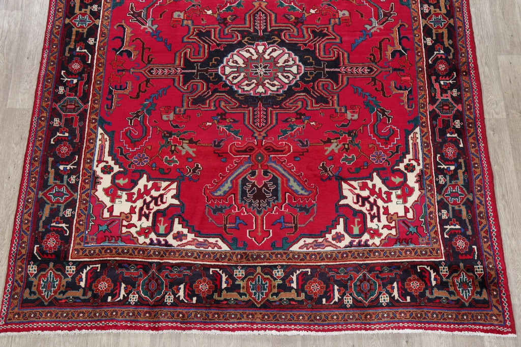 Geometric Red Heriz Serapi Persian Area Rug 8x10